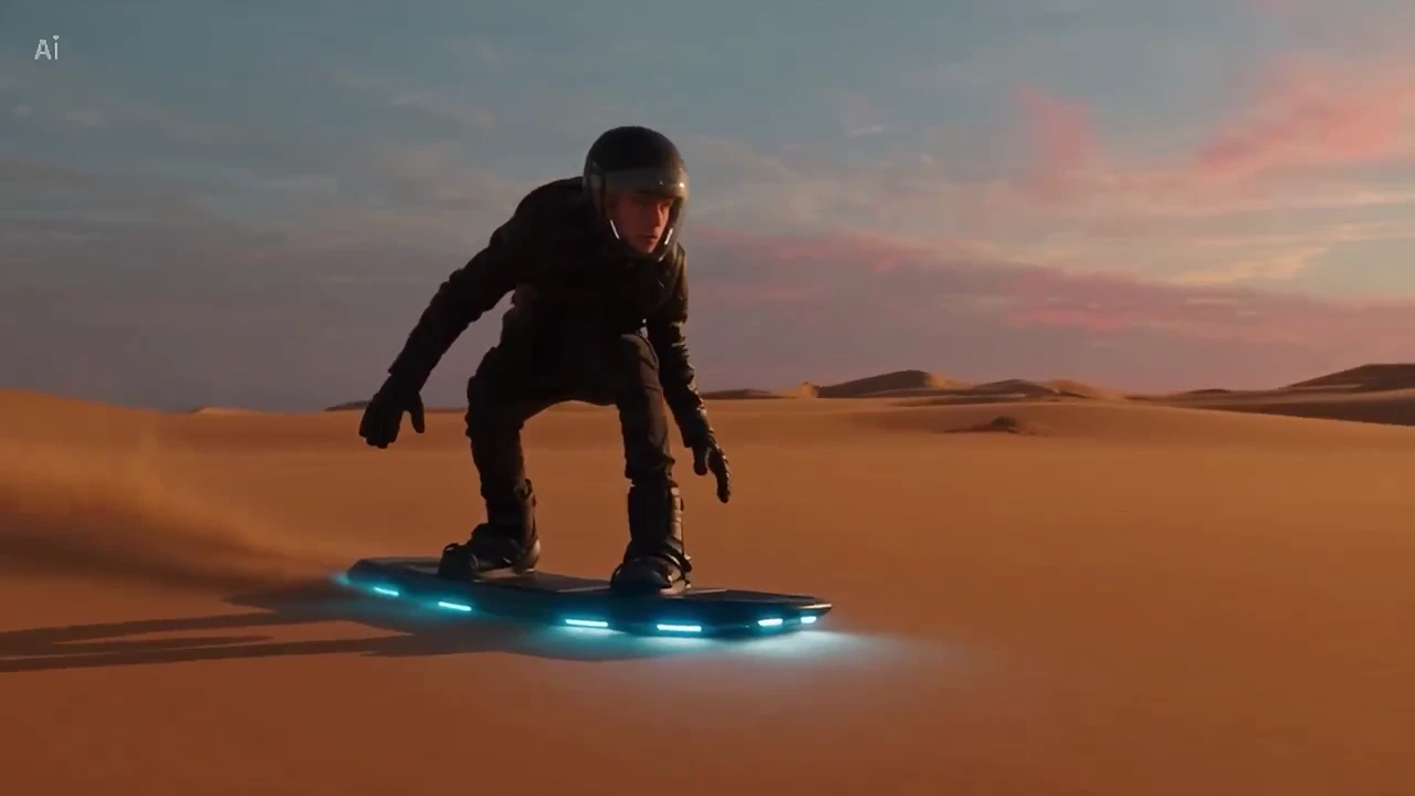 Desert hoverboard reference video
