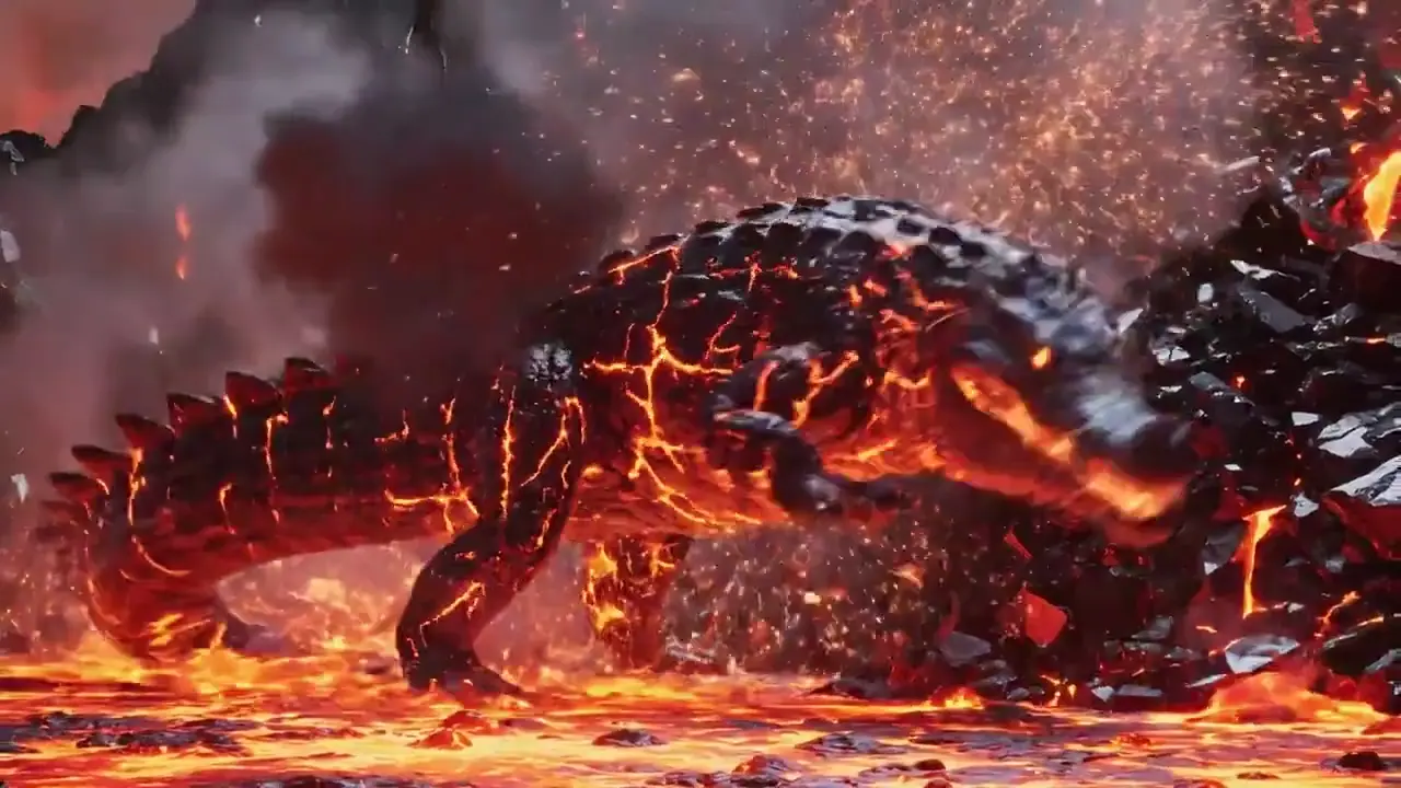 Crocodile from the lava reference